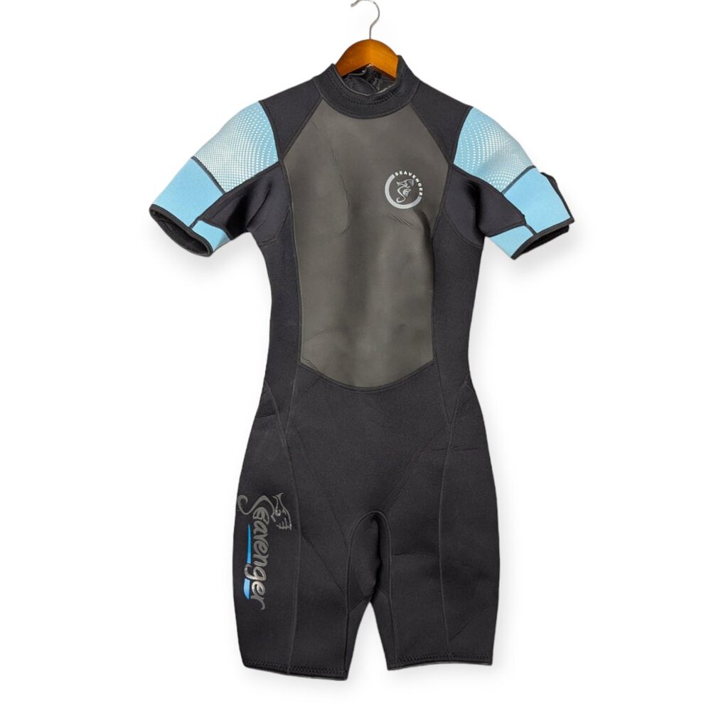 Seavenger Shorty Teal & Black Men's Wetsuit with Stretch Size 11